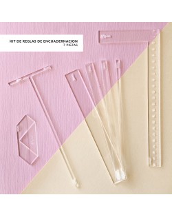 KIT DE REGLAS DE ENCUADERNACION 7 PIEZAS ARTESANA TALLER