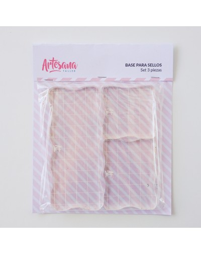 SET 3 BASES PARA SELLO ARTESANA TALLER