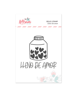 SELLO ACRILICO LLENO DE AMOR ARTESANA TALLER