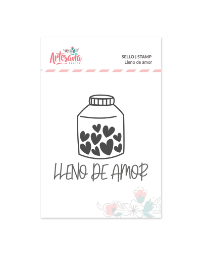 SELLO ACRILICO LLENO DE AMOR ARTESANA TALLER