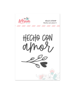 SELLO ACRILICO HECHO CON AMOR 3 ARTESANA TALLER