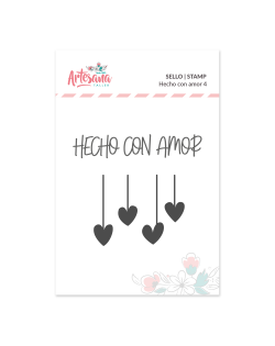 SELLO ACRILICO HECHO CON AMOR 4 ARTESANA TALLER
