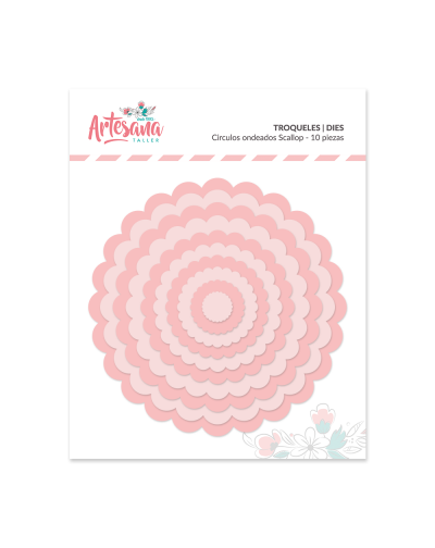 TROQUEL CIRCULOS ONDEADOS SCALLOP 10 PIEZAS ARTESANA TALLER