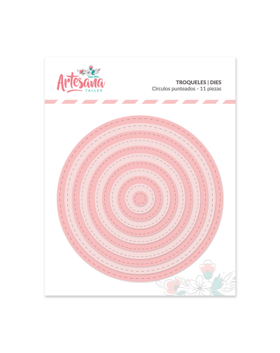 TROQUEL CIRCULOS PUNTEADOS 11 PIEZAS ARTESANA TALLER