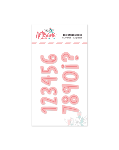 TROQUEL NUMEROS 12 PIEZAS ARTESANA TALLER