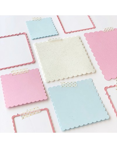 TROQUEL CUADRADOS ONDEADOS 10 PIEZAS ARTESANA TALLER