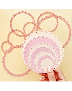 TROQUEL CIRCULOS ONDEADOS BLONDA 7 PIEZAS ARTESANA TALLER 2