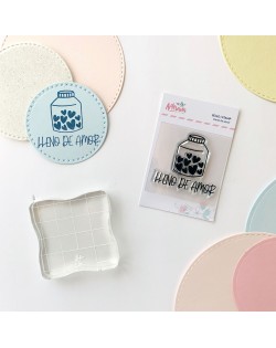 SELLO ACRILICO LLENO DE AMOR ARTESANA TALLER 2