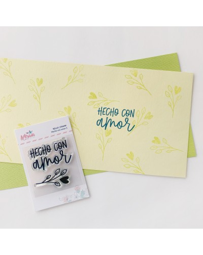 SELLO ACRILICO HECHO CON AMOR 3 ARTESANA TALLER