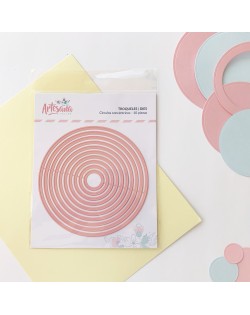 TROQUEL CIRCULOS CONCENTRICOS 10 PIEZAS ARTESANA TALLER 2