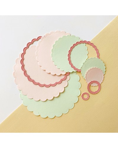 TROQUEL CIRCULOS ONDEADOS SCALLOP 10 PIEZAS ARTESANA TALLER