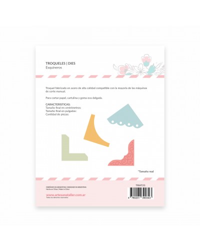 TROQUEL ESQUINEROS 2D Y 3D ARTESANA TALLER