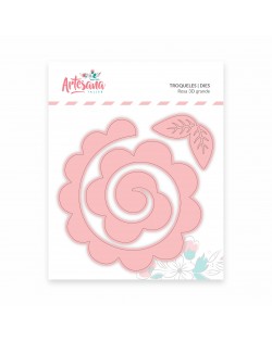 TROQUEL ROSA 3D GRANDE ARTESANA TALLER