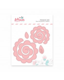 TROQUEL ROSA 3D PEQUEÑA Y MEDIANA ARTESANA TALLER