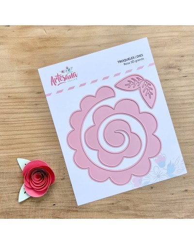 TROQUEL ROSA 3D GRANDE ARTESANA TALLER