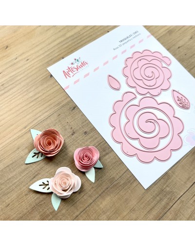TROQUEL ROSA 3D PEQUEÑA Y MEDIANA ARTESANA TALLER