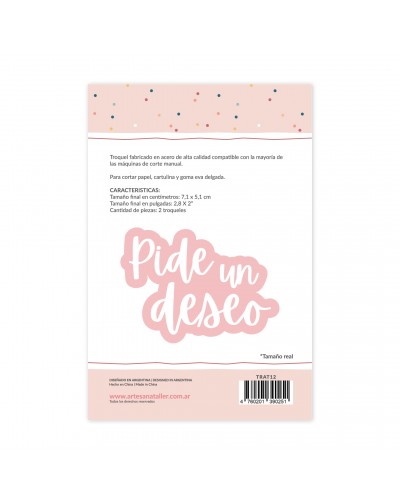 TROQUEL FRASE PIDE UN DESEO MAS ARTESANA TALLER
