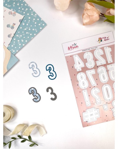 TROQUEL NUMEROS DOBLES PIDE UN DESEO MAS ARTESANA TALLER