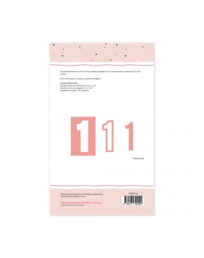 TROQUEL NUMEROS DOBLES PIDE UN DESEO MAS ARTESANA TALLER