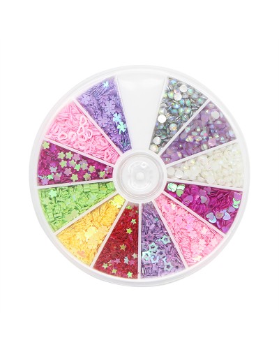 RUEDA CONTENIDO SHAKER MINI 12 COLORES ARTESANA TALLER