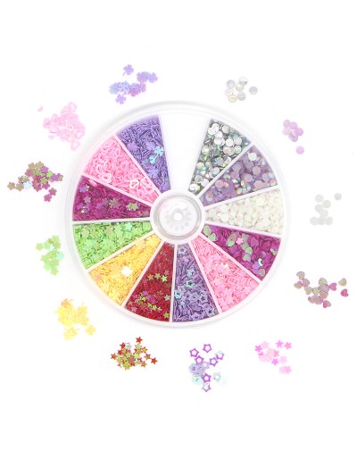 RUEDA CONTENIDO SHAKER MINI 12 COLORES ARTESANA TALLER