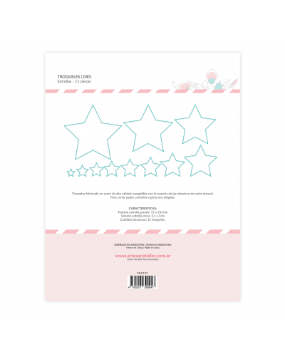 TROQUEL ESTRELLAS 11 PIEZAS ARTESANA TALLER