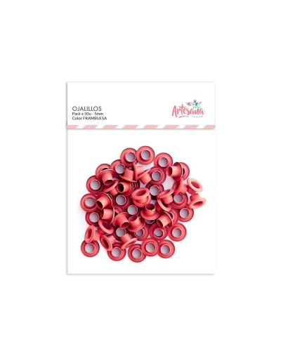 OJALILLOS FRAMBUESA 5MM x50u. ARTESANA TALLER