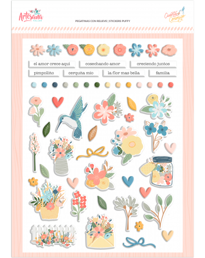STICKERS PUFFY CUENTA CONMIGO ARTESANA TALLER