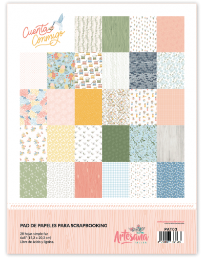 PAD DE PAPELES 6x8" CUENTA CONMIGO ARTESANA TALLER
