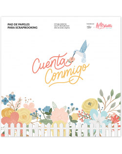 PAD DE PAPELES 12X12" DOBLE FAZ CUENTA CONMIGO ARTESANA...