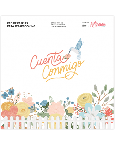 PAD DE PAPELES 12X12" DOBLE FAZ CUENTA CONMIGO ARTESANA TALLER