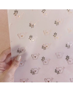 VELLUM CON FOIL REGADERAS CUENTA CONMIGO ARTESANA TALLER 2