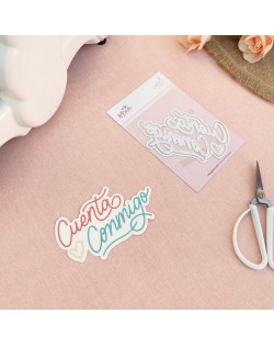 TROQUEL FRASE CUENTA CONMIGO ARTESANA TALLER 2