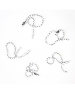 CADENAS METALICAS COLOR BLANCO X5 U ARTESANA TALLER