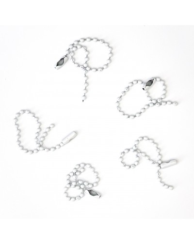 CADENAS METALICAS COLOR BLANCO X5 U ARTESANA TALLER