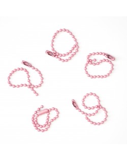 CADENAS METALICAS COLOR ROSA X5 U ARTESANA TALLER