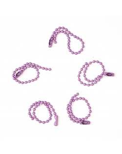 CADENAS METALICAS COLOR VIOLETA X 5 U ARTESANA TALLER