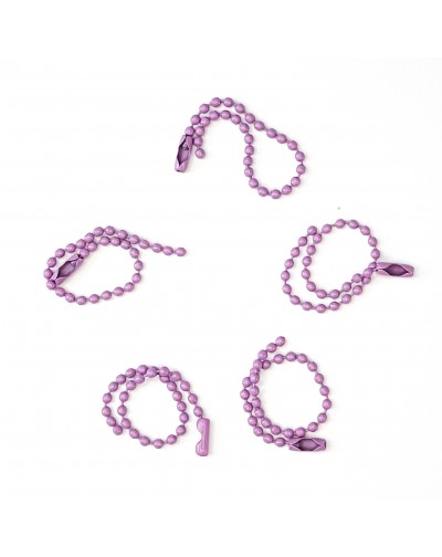 CADENAS METALICAS COLOR VIOLETA X 5 U ARTESANA TALLER