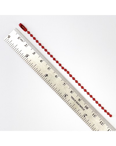 CADENAS METALICAS COLOR ROJO X 5 U ARTESANA TALLER