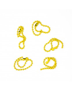 CADENAS METALICAS COLOR AMARILLO X 5 U ARTESANA TALLER