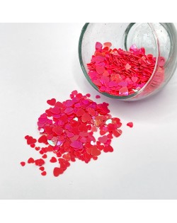 CONTENIDO SHAKER CORAZON FUCSIA ARTESANA TALLER