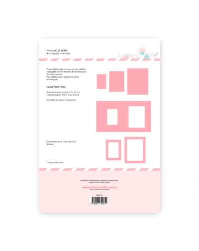 TROQUEL RECTANGULOS ONDEADOS ARTESANA TALLER