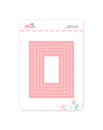 TROQUEL RECTANGULOS CON RAYITAS ARTESANA TALLER