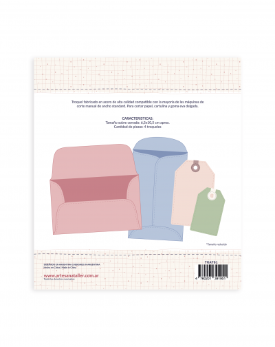 TROQUEL SOBRE Y TAGS CON MIS MANOS ARTESANA TALLER