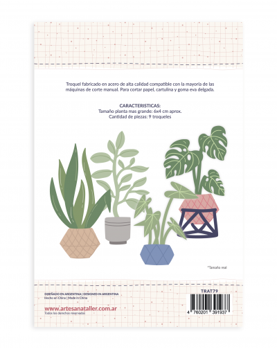 TROQUEL BOTANICA CON MIS MANOS ARTESANA TALLER