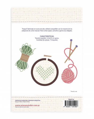 TROQUEL TEJIDO Y BORDADO CON MIS MANOS ARTESANA TALLER