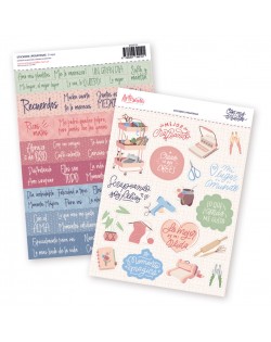 STICKERS ILUSTRACIONES Y FRASES CON MIS MANOS ARTESANA...