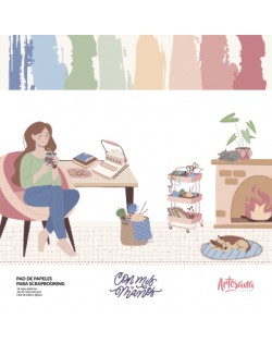 PAD DE PAPELES 12x12" 14 HOJAS DOBLE FAZ CON MIS MANOS...