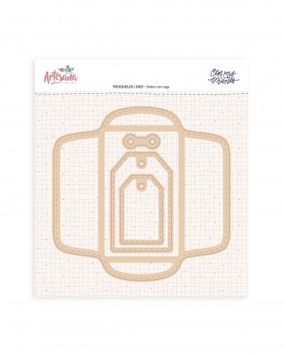 TROQUEL SOBRE Y TAGS CON MIS MANOS ARTESANA TALLER