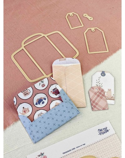 TROQUEL SOBRE Y TAGS CON MIS MANOS ARTESANA TALLER